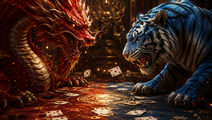 Dragon Tiger live casino card game with quick betting action